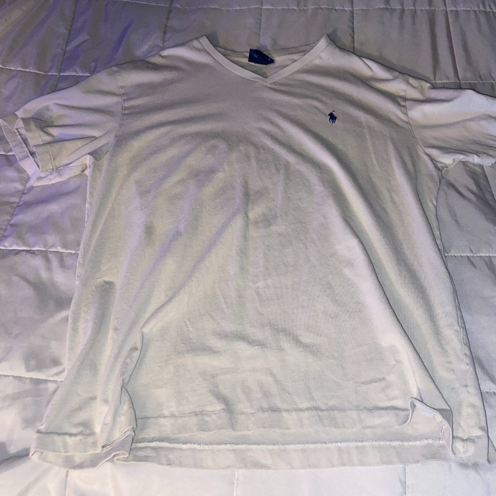 Polo By Ralph Lauren Light Grey Tee Size L